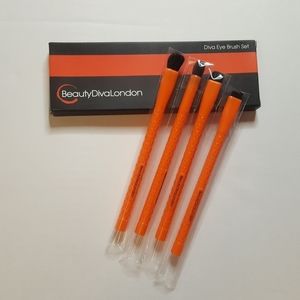 Beauty Diva London 4 Piece Orange Eye Brush Set